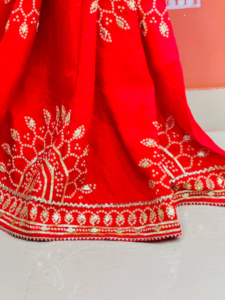 PURE UPADA SILK KACCHI PATTI SAREE