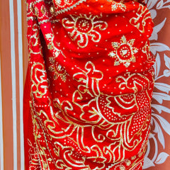 PURE UPADA SILK KACCHI PATTI SAREE