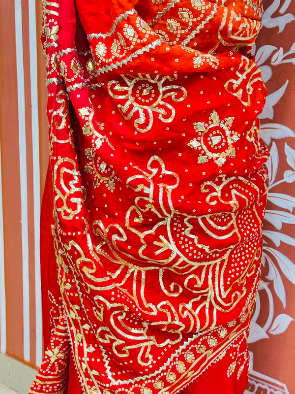 PURE UPADA SILK KACCHI PATTI SAREE