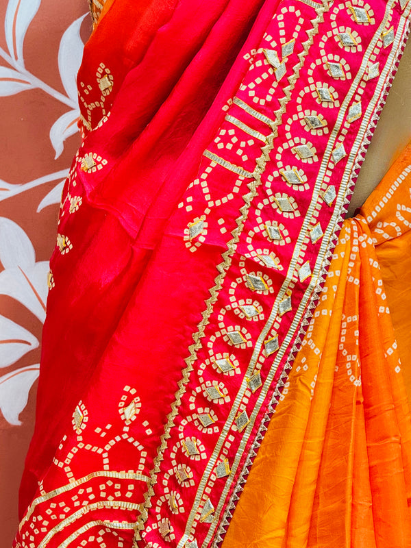 PURE UPADA SILK KACCHI PATTI SAREE