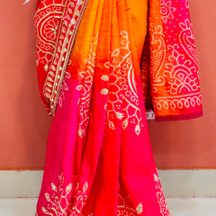 PURE UPADA SILK KACCHI PATTI SAREE