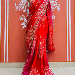 PURE UPADA SILK KACCHI PATTI SAREE