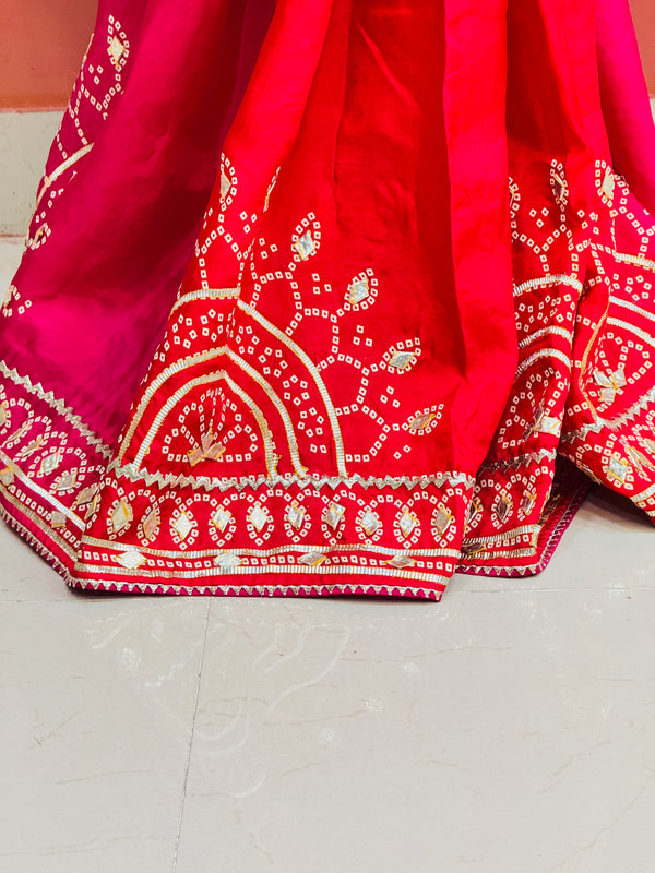 PURE UPADA SILK KACCHI PATTI SAREE