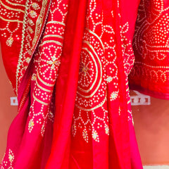 PURE UPADA SILK KACCHI PATTI SAREE