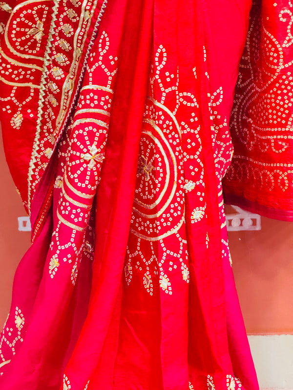 PURE UPADA SILK KACCHI PATTI SAREE