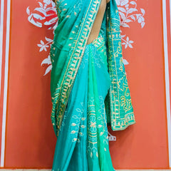 PURE UPADA SILK KACCHI PATTI SAREE