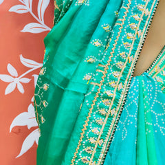 PURE UPADA SILK KACCHI PATTI SAREE