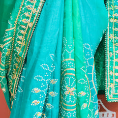 PURE UPADA SILK KACCHI PATTI SAREE