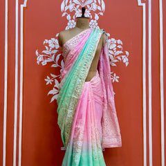PURE UPADA SILK KACCHI PATTI SAREE