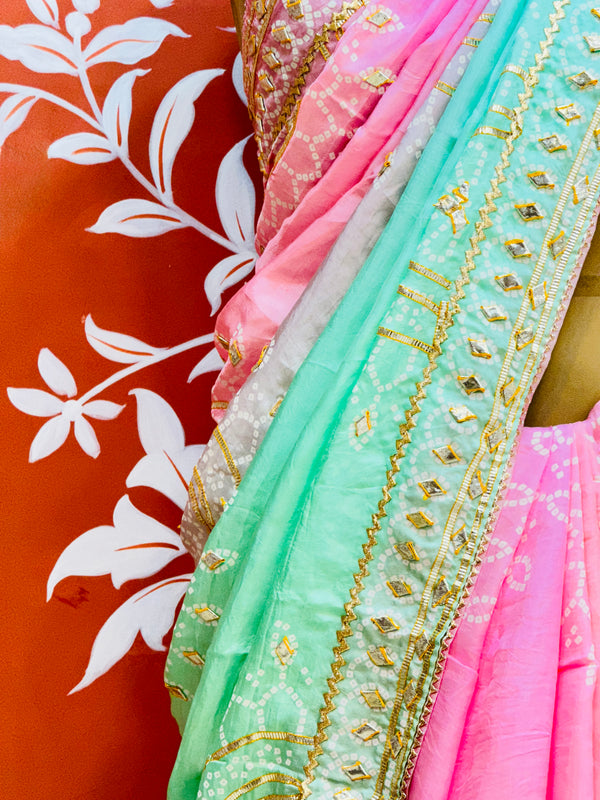 PURE UPADA SILK KACCHI PATTI SAREE