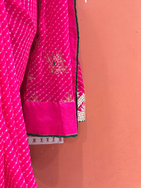 MOTHRA LEHERIYA GOTA PATTI SAREE