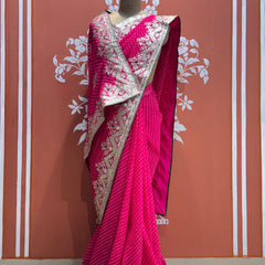 MOTHRA LEHERIYA GOTA PATTI SAREE
