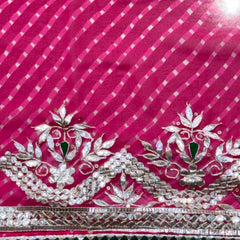 MOTHRA LEHERIYA GOTA PATTI SAREE