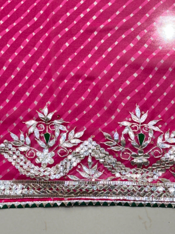 MOTHRA LEHERIYA GOTA PATTI SAREE