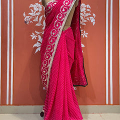 MOTHRA LEHERIYA GOTA PATTI SAREE