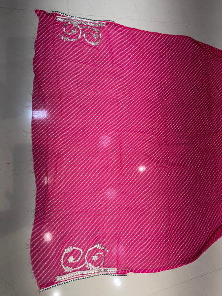 MOTHRA LEHERIYA GOTA PATTI SAREE