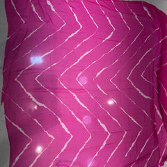 GEORGETTE LEHERIYA GOTA PATTI PEACOCK SAREE