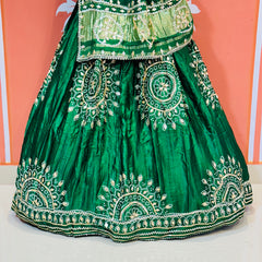 GAZI SILK HANDWORK KACHI PATTI LEHENGA