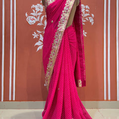 MOTHRA LEHERIYA GOTA PATTI SAREE