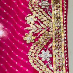 MOTHRA LEHERIYA GOTA PATTI SAREE