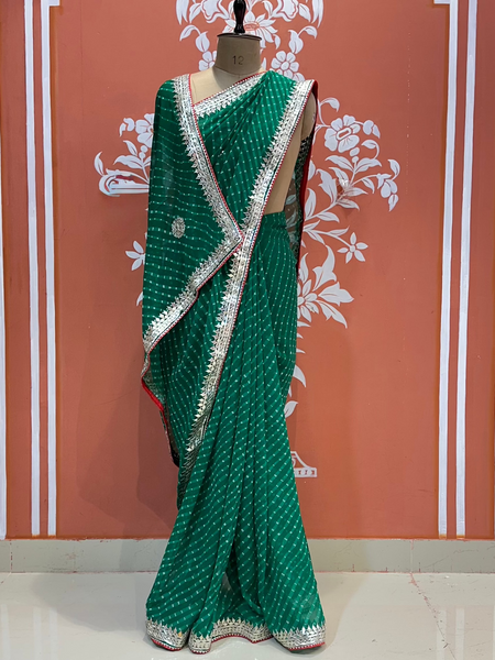 CXC GEORGETTE MOTHRA SILVER WORK SAREE