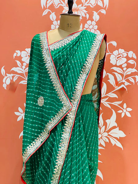 CXC GEORGETTE MOTHRA SILVER WORK SAREE
