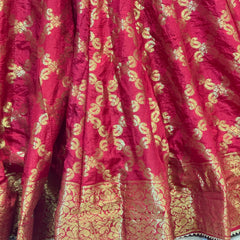 TAFETA SILK 24 KALI GHATCHOLA LEHENGA