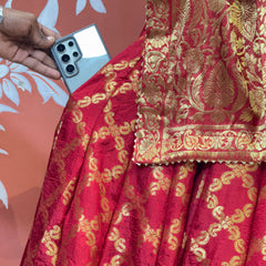 TAFETA SILK 24 KALI GHATCHOLA LEHENGA