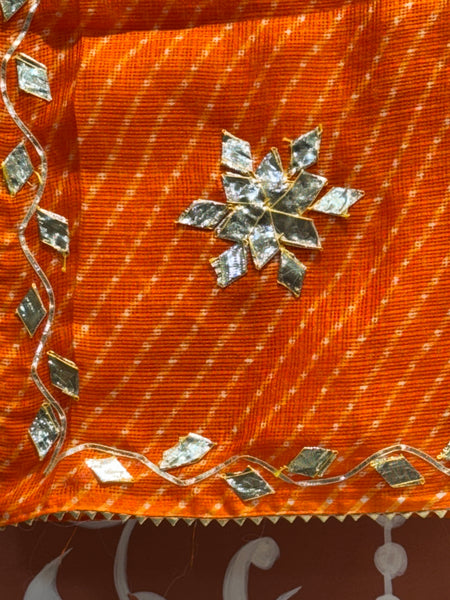MOTHRA KOTA DORIYA GOTA PATTI SAREE