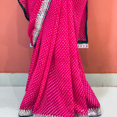 CXC GEORGETTE MOTHRA SILVER WORK SAREE