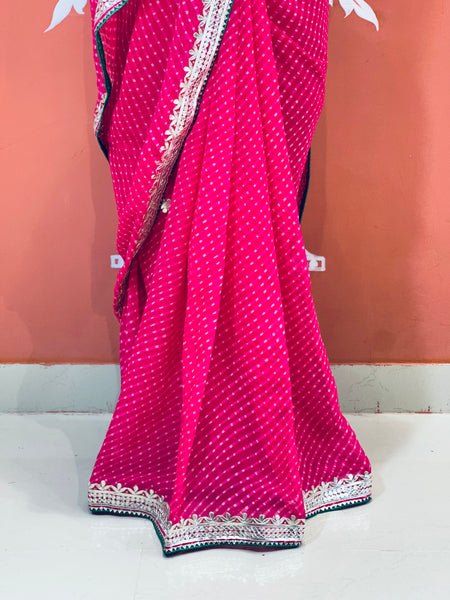 CXC GEORGETTE MOTHRA SILVER WORK SAREE