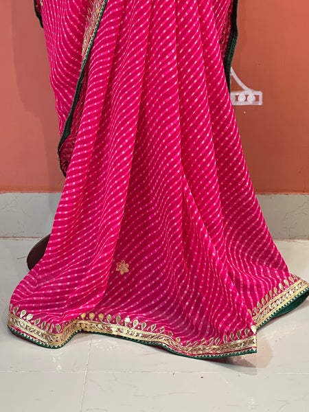 CXC GEORGETTE MOTHRA SILVER WORK SAREE