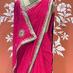 CXC GEORGETTE MOTHRA SILVER WORK SAREE