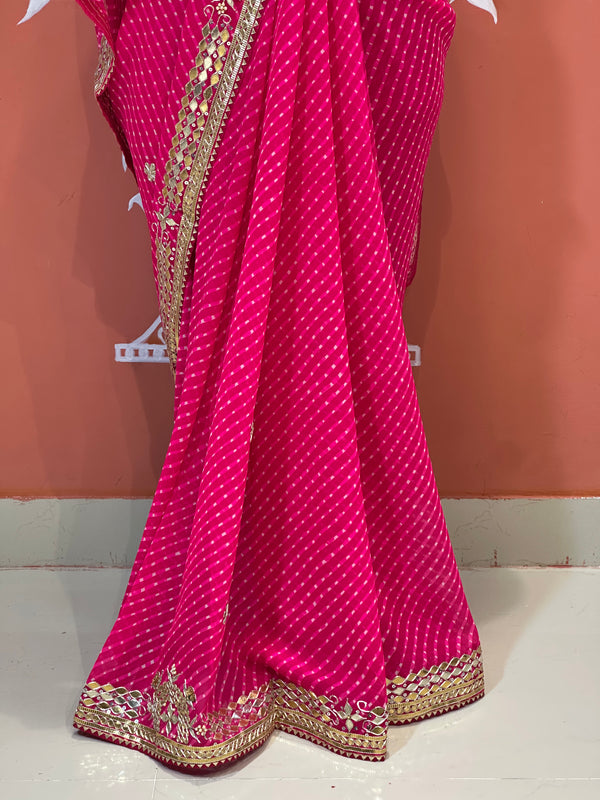 CXC GEORGETTE MOTHRA SILVER WORK SAREE