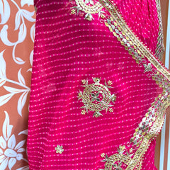 CXC GEORGETTE MOTHRA SILVER WORK SAREE