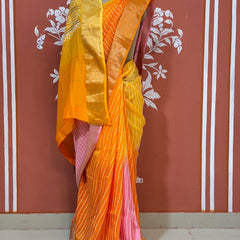 RUSSIAN SILK LEHERIYA SAREE