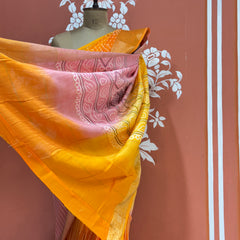 RUSSIAN SILK LEHERIYA SAREE