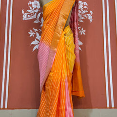 RUSSIAN SILK LEHERIYA SAREE