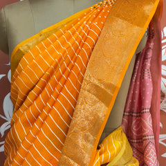 RUSSIAN SILK LEHERIYA SAREE