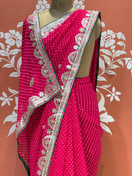 CXC GEORGETTE MOTHRA SILVER WORK SAREE