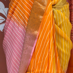 RUSSIAN SILK LEHERIYA SAREE