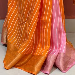 RUSSIAN SILK LEHERIYA SAREE