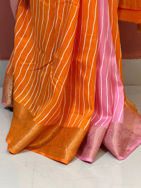 RUSSIAN SILK LEHERIYA SAREE
