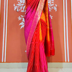 RUSSIAN SILK LEHERIYA SAREE