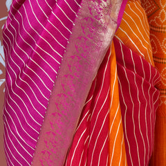 RUSSIAN SILK LEHERIYA SAREE