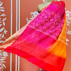 RUSSIAN SILK LEHERIYA SAREE