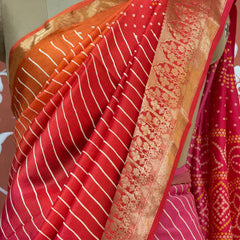 RUSSIAN SILK LEHERIYA SAREE
