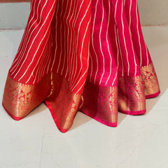 RUSSIAN SILK LEHERIYA SAREE