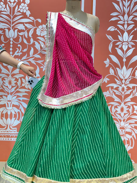 GEORGETTE GOLDEN SILVER WORK EXTRA FLARED LEHENGA