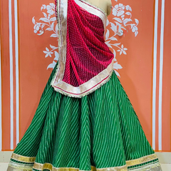 GEORGETTE GOLDEN SILVER WORK EXTRA FLARED LEHENGA